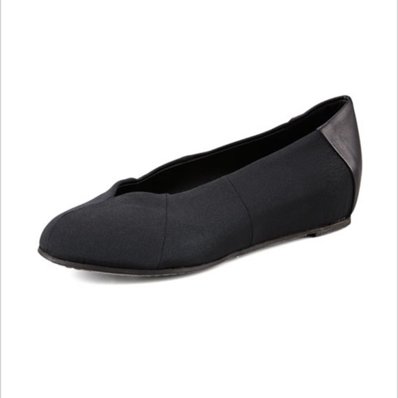 EILEEN FISHER Black Grosgrain Ballet Flats - Picture 1 of 9